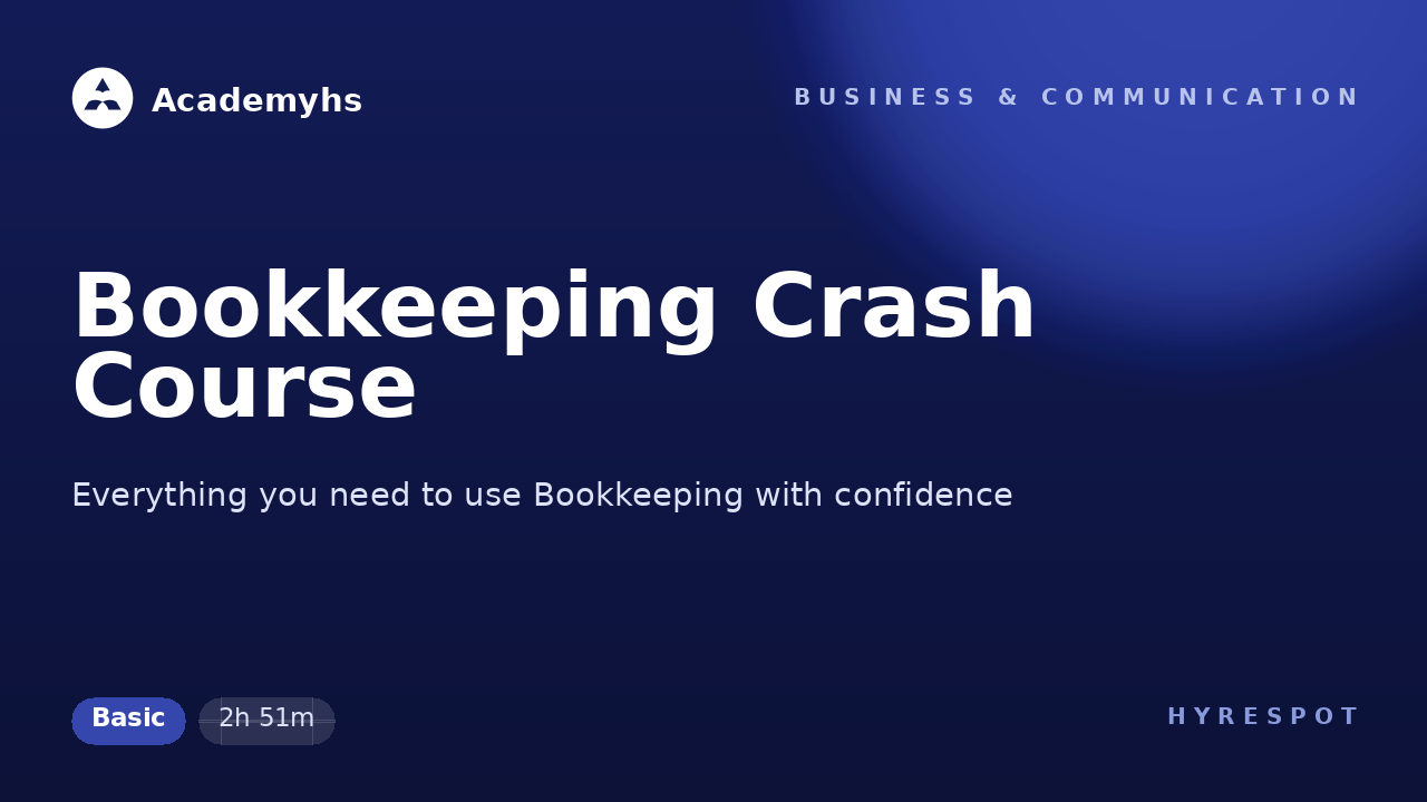 Bookkeeping Crash Course