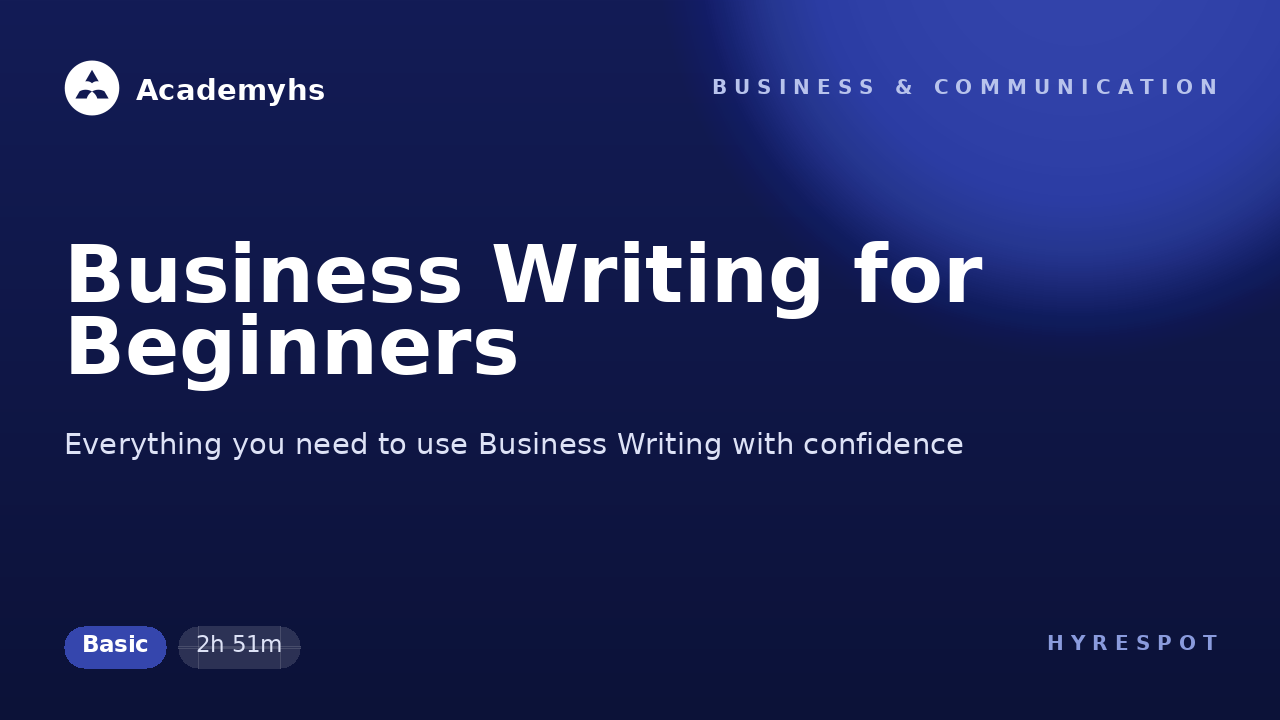 Business Writing for Beginners