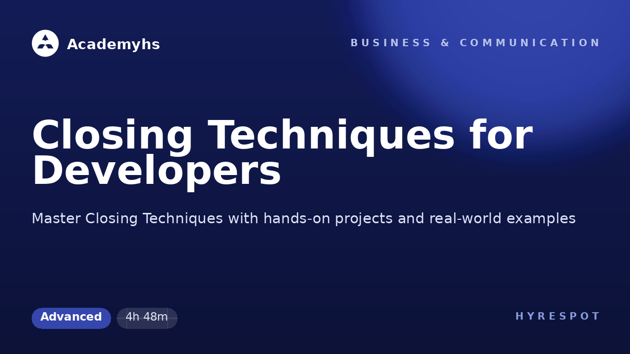 Closing Techniques for Developers