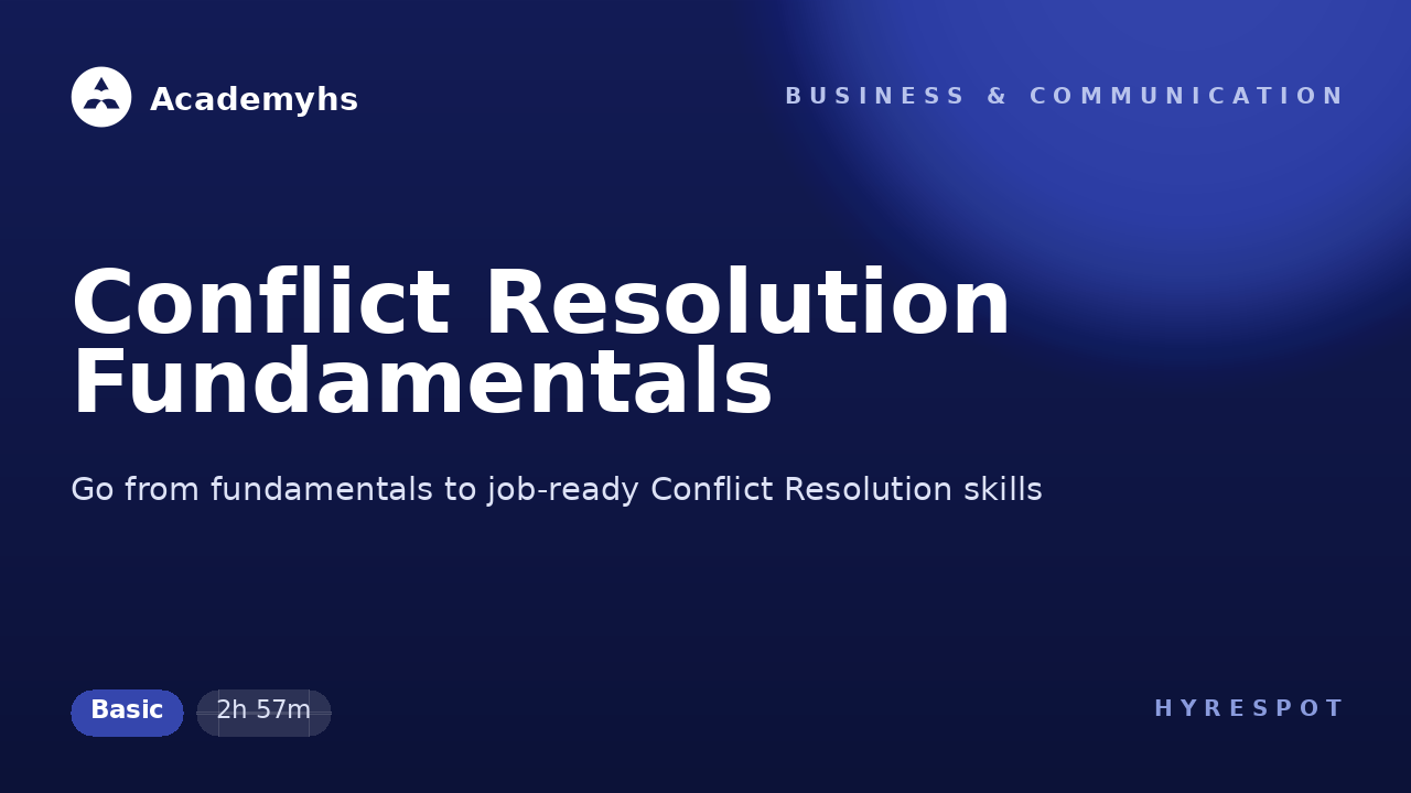 Conflict Resolution Fundamentals
