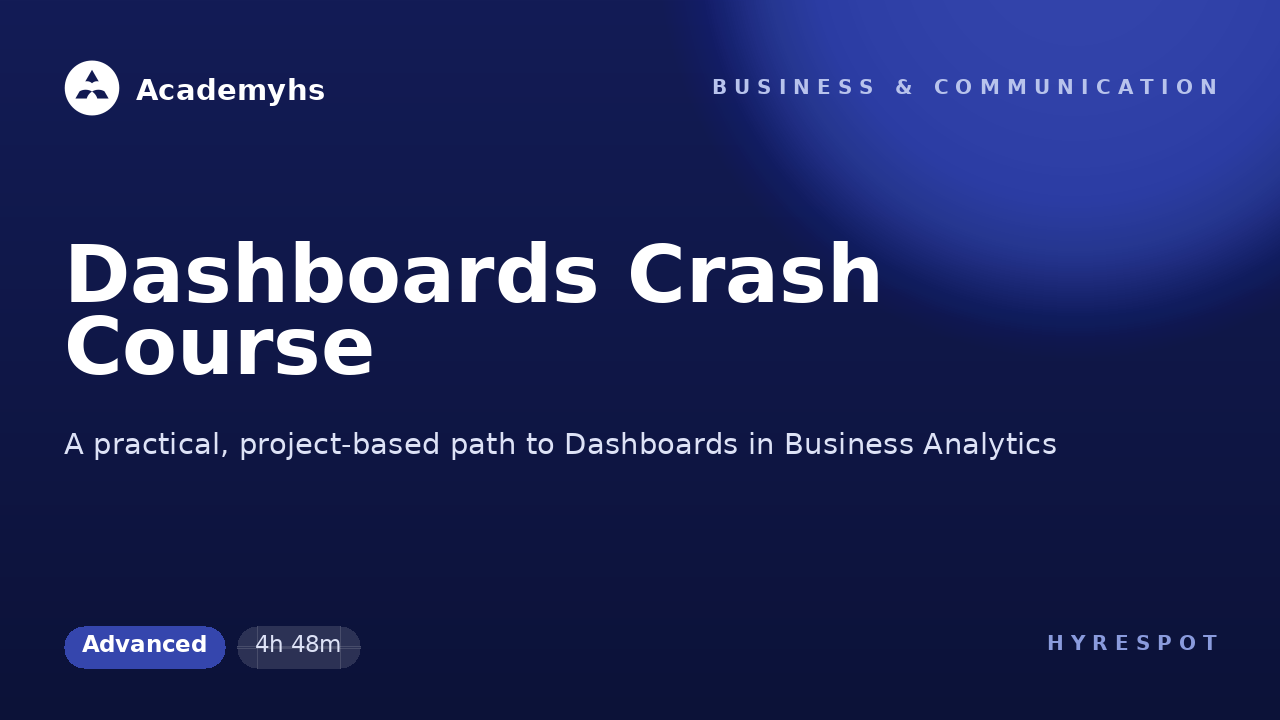 Dashboards Crash Course