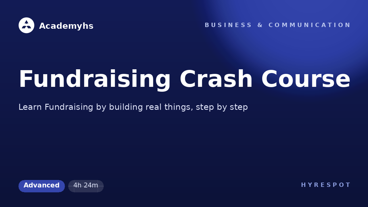 Fundraising Crash Course