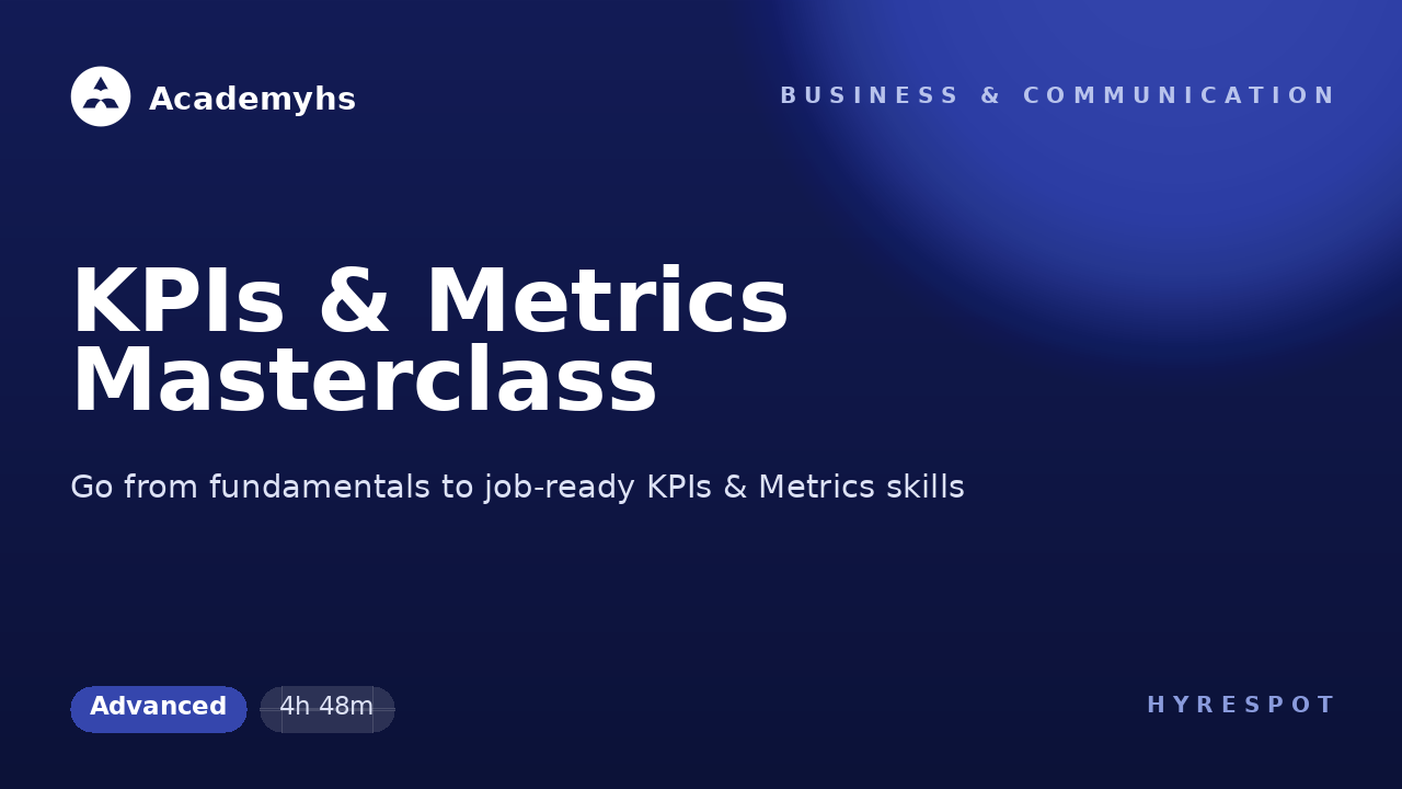 KPIs & Metrics Masterclass