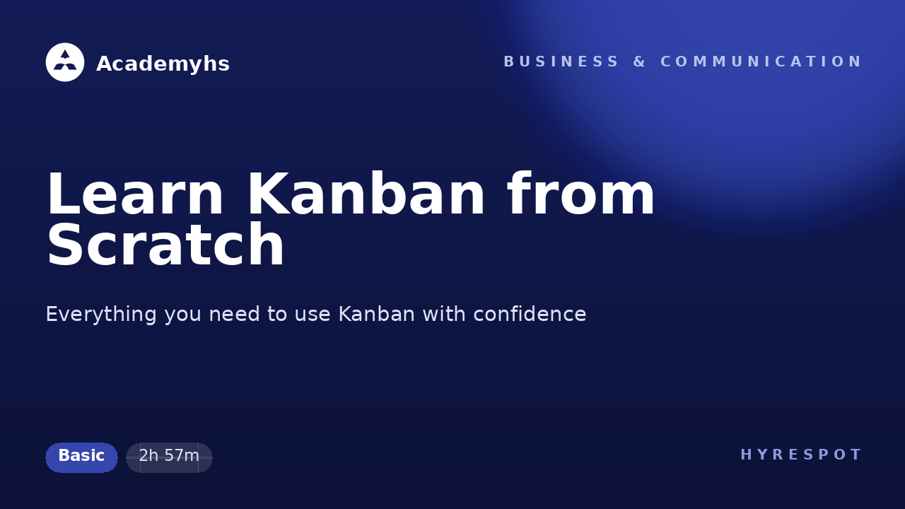 Learn Kanban from Scratch
