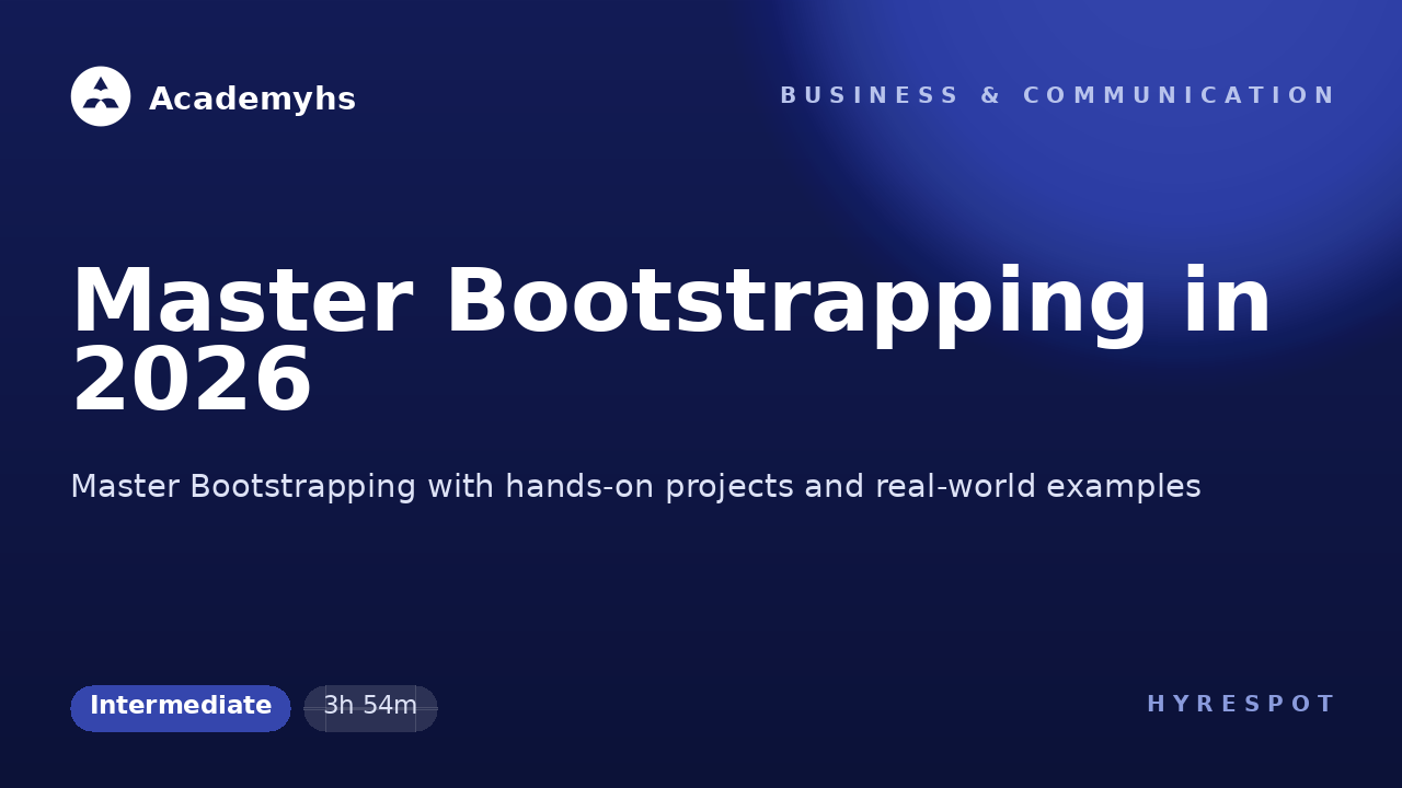 Master Bootstrapping in 2026