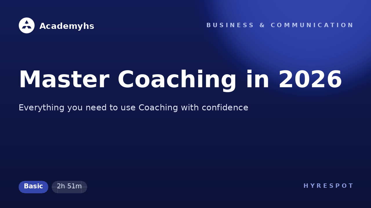 Master Coaching in 2026