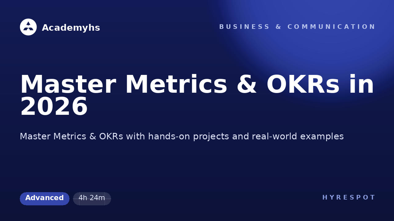 Master Metrics & OKRs in 2026
