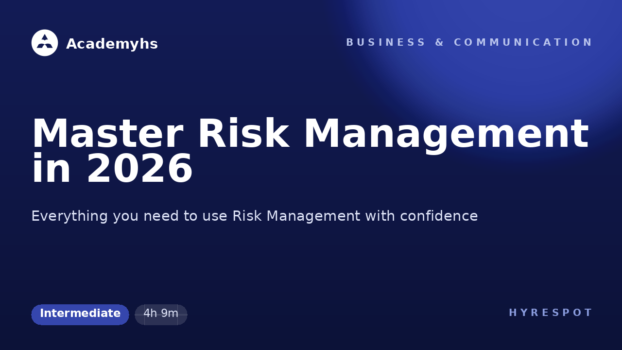 Master Risk Management in 2026