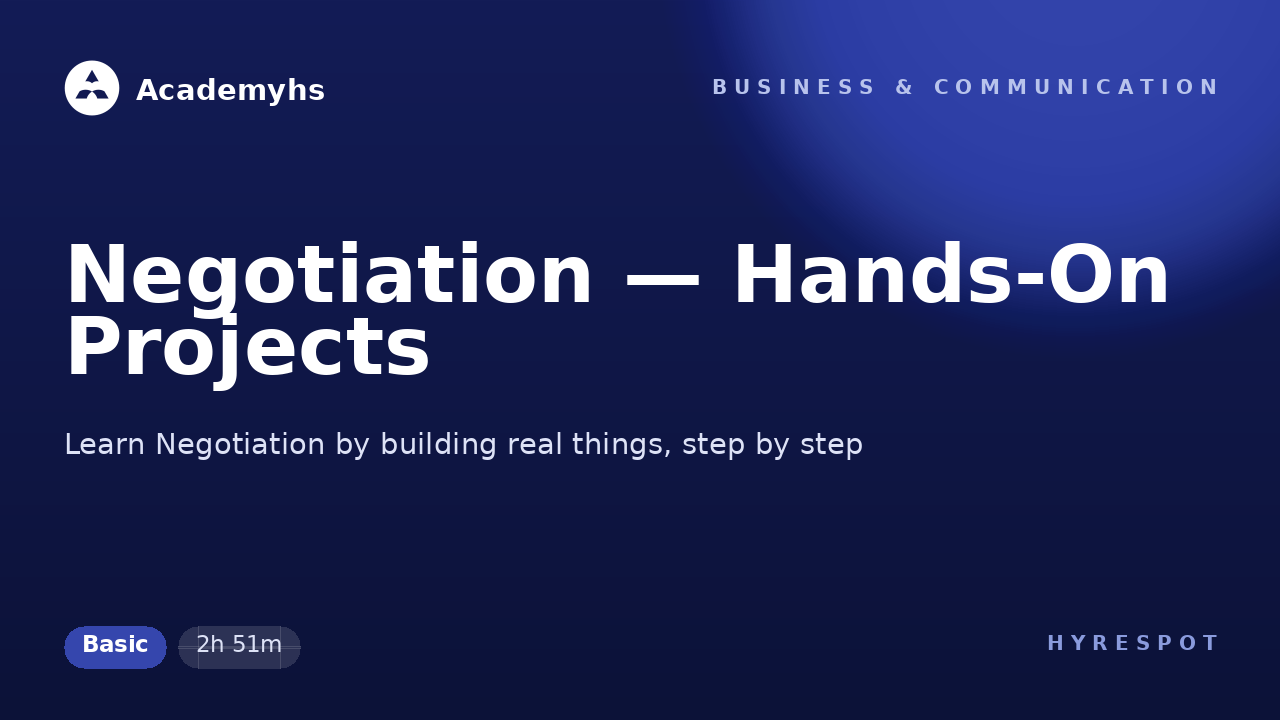 Negotiation — Hands-On Projects