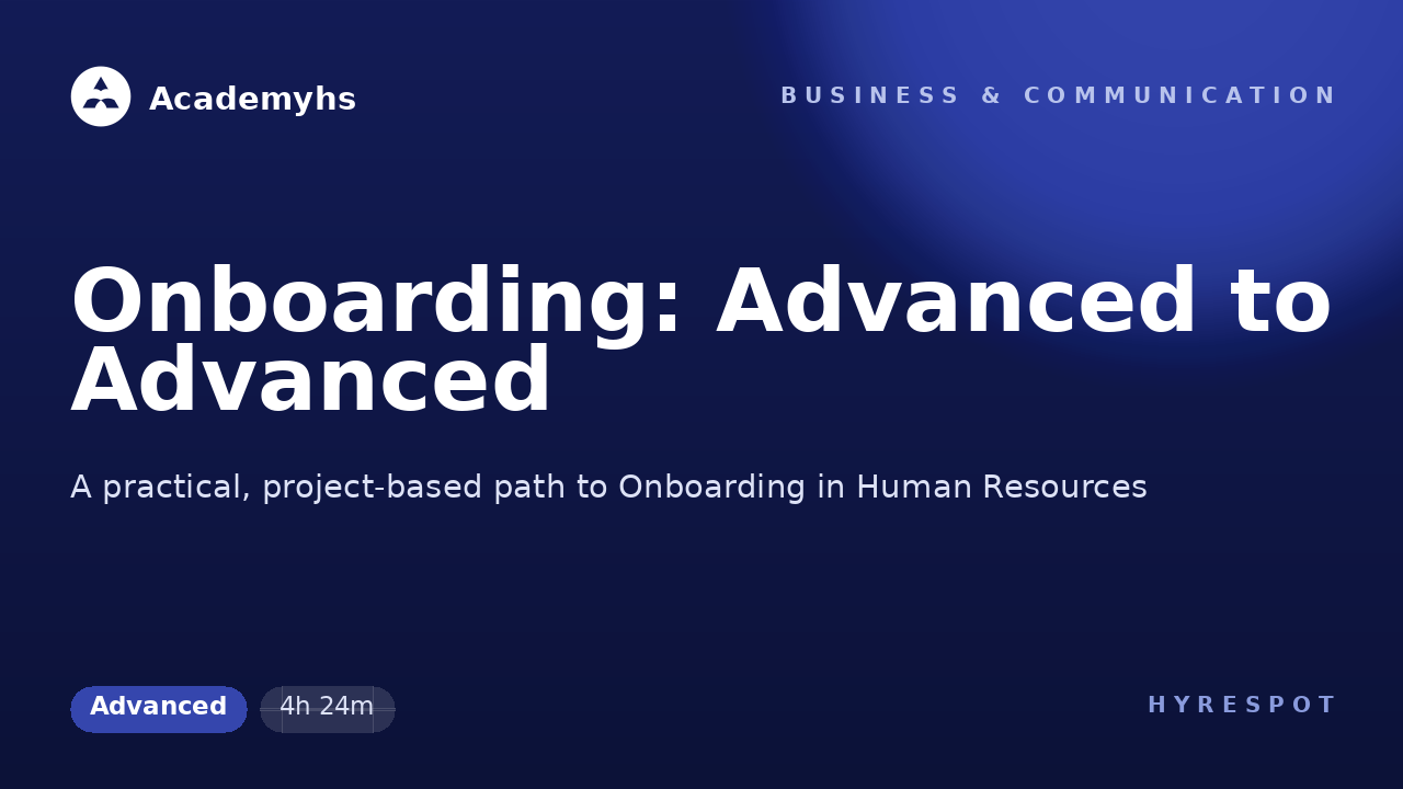Onboarding: Advanced to Advanced