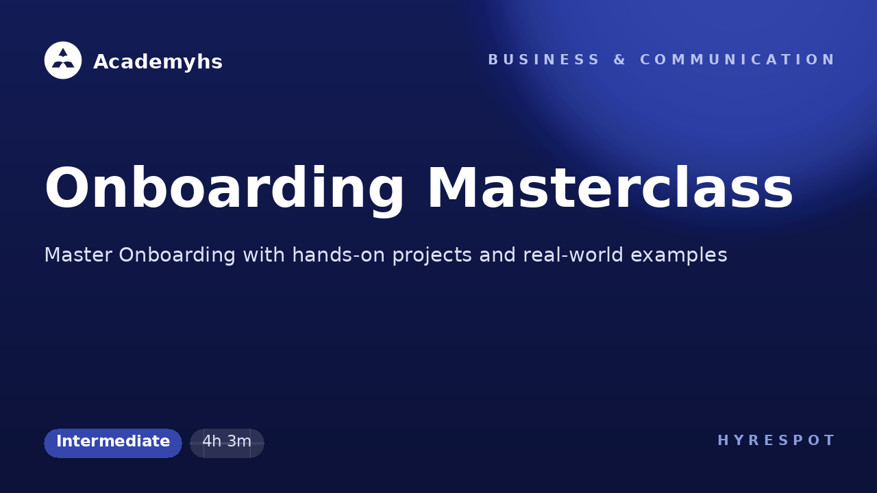 Onboarding Masterclass