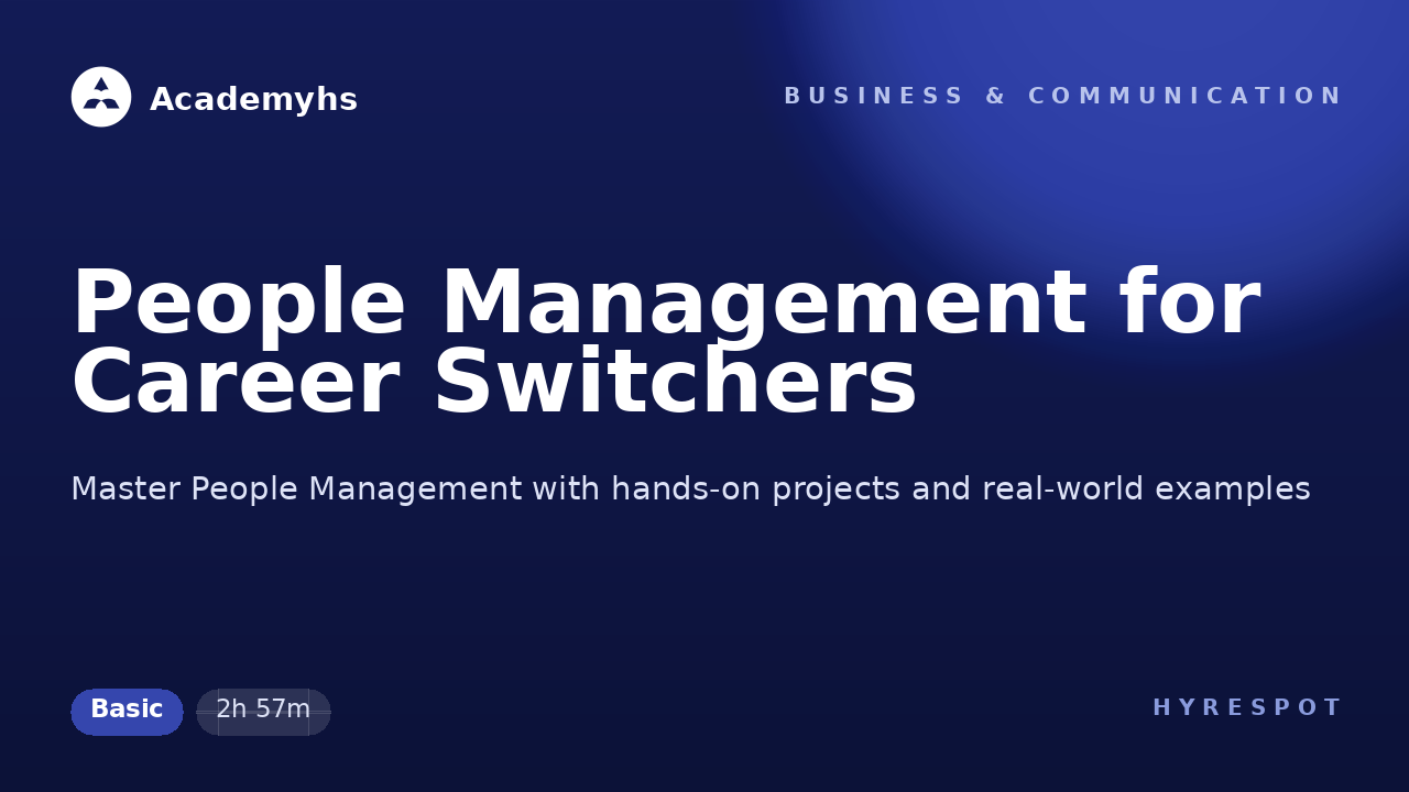 People Management for Career Switchers