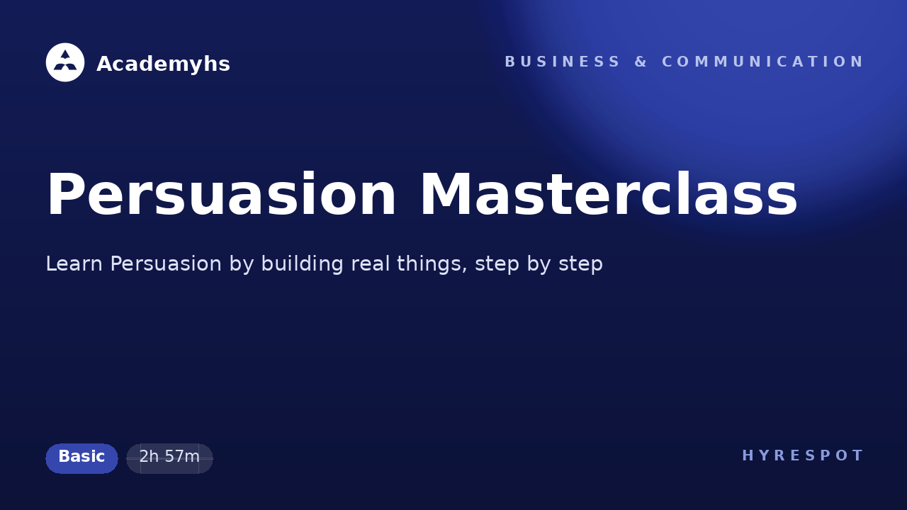 Persuasion Masterclass