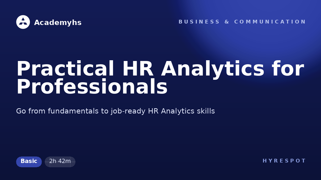 Practical HR Analytics for Professionals