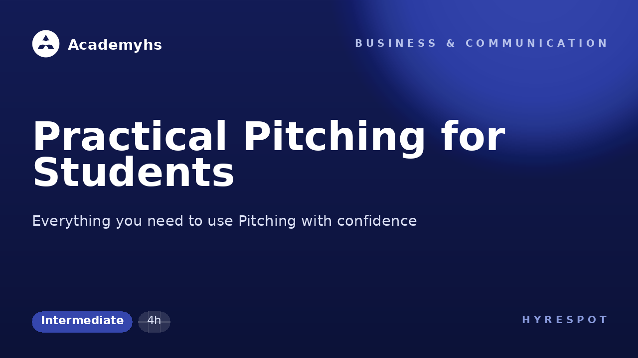 Practical Pitching for Students