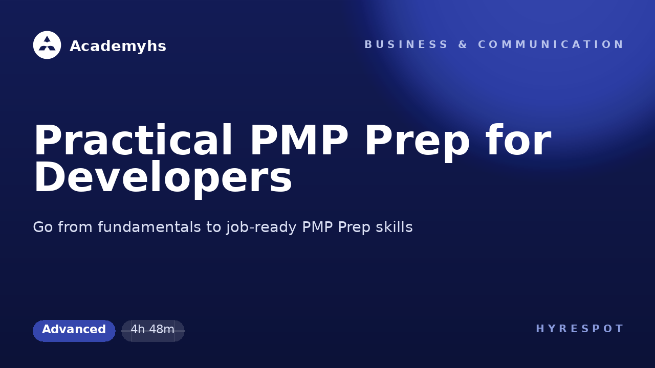 Practical PMP Prep for Developers
