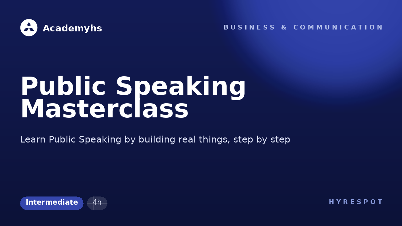 Public Speaking Masterclass