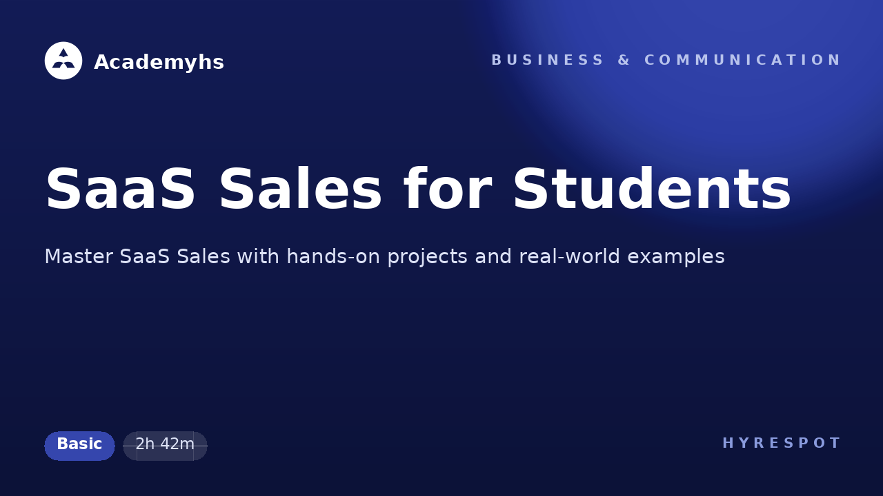 SaaS Sales for Students