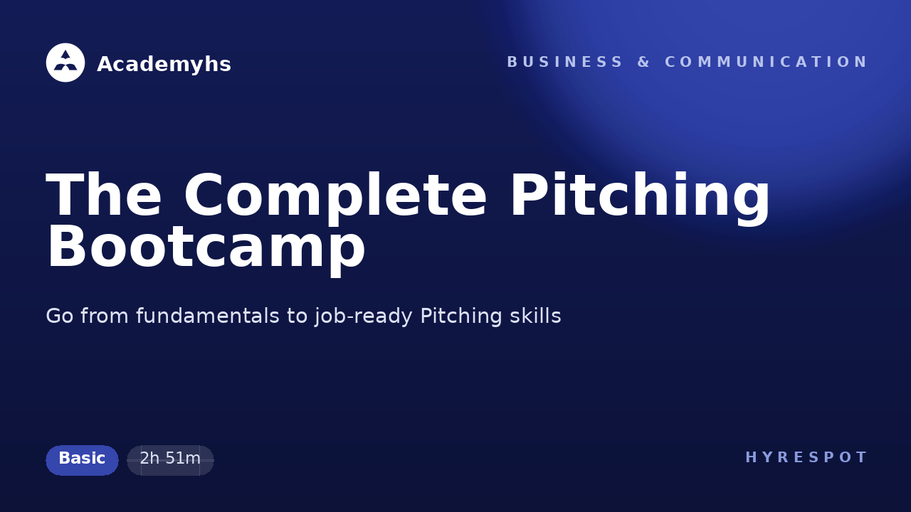 The Complete Pitching Bootcamp