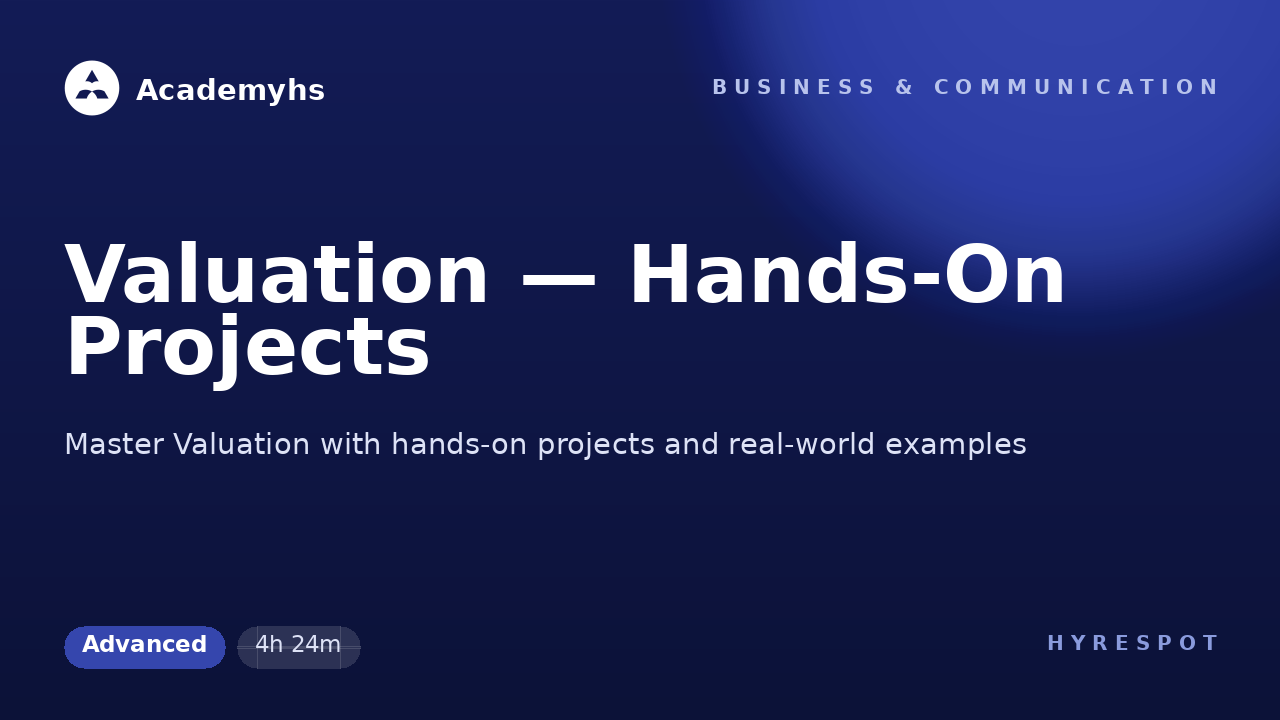 Valuation — Hands-On Projects