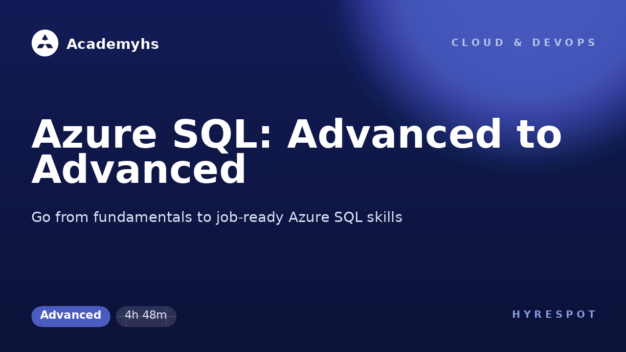 Azure SQL: Advanced to Advanced