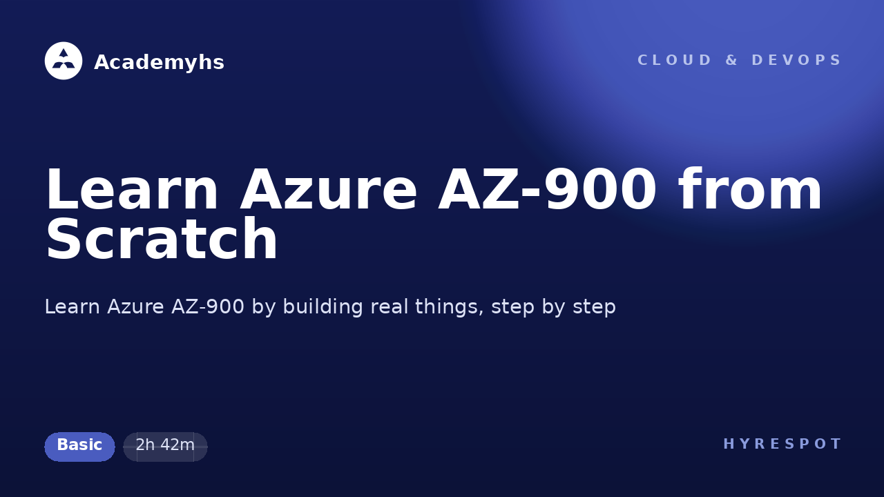 Learn Azure AZ-900 from Scratch