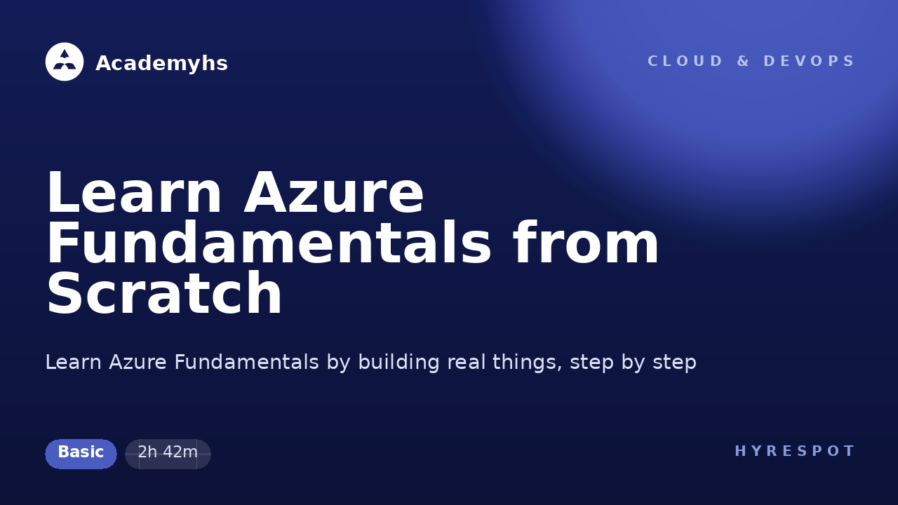 Learn Azure Fundamentals from Scratch