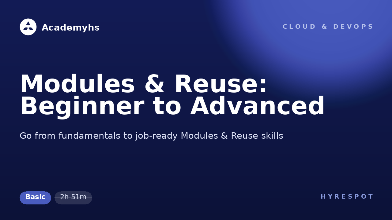 Modules & Reuse: Beginner to Advanced