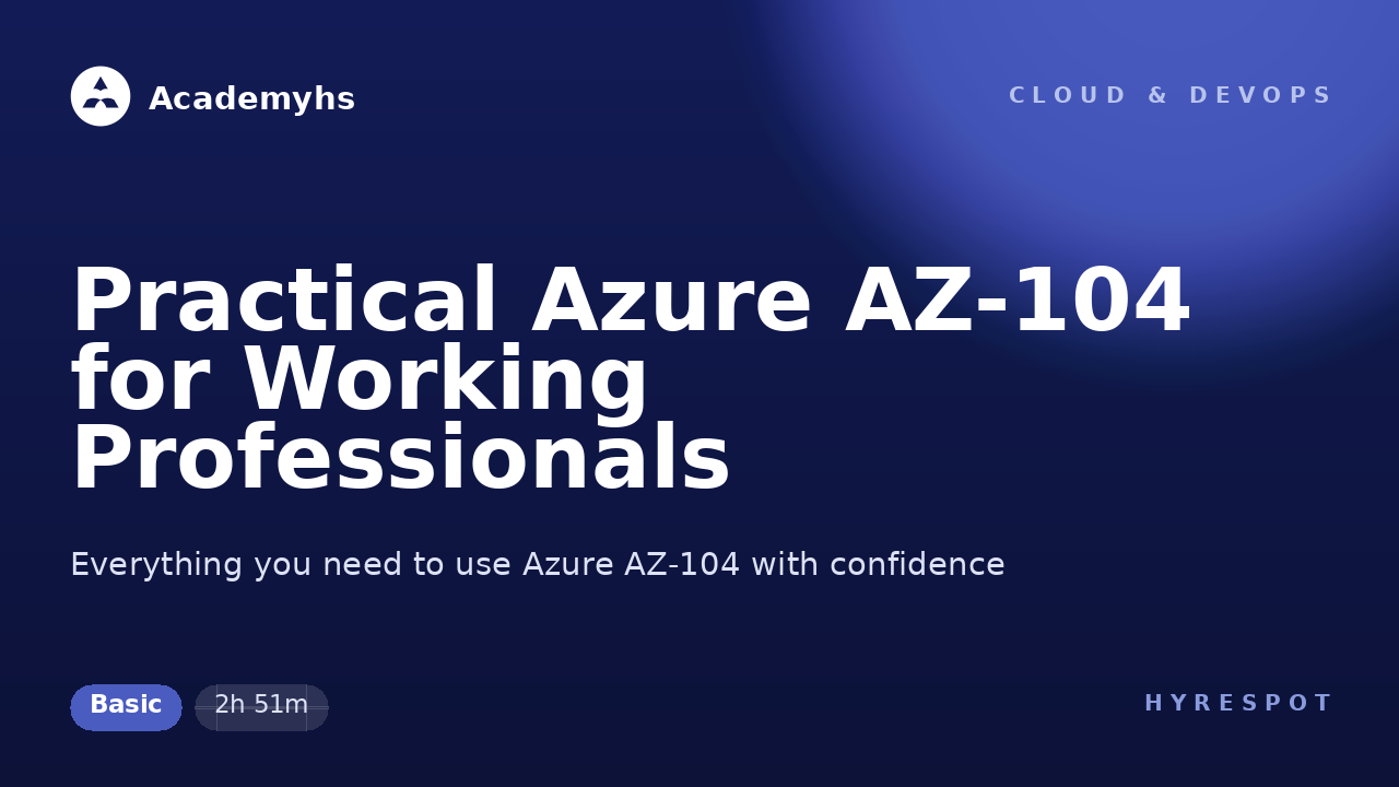 Practical Azure AZ-104 for Working Professionals