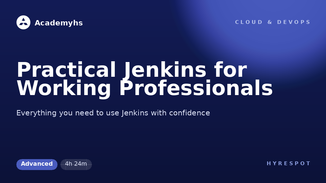 Practical Jenkins for Working Professionals