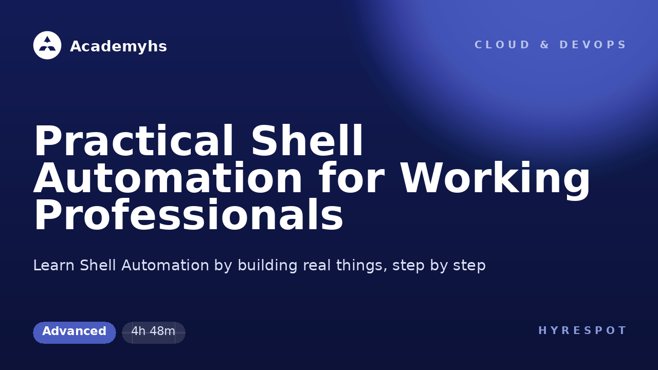 Practical Shell Automation for Working Professionals