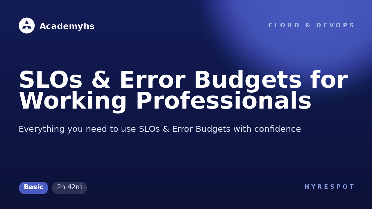 SLOs & Error Budgets for Working Professionals