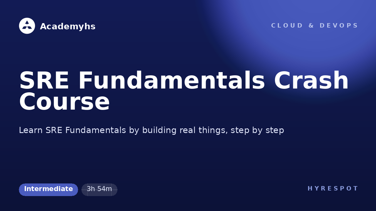 SRE Fundamentals Crash Course