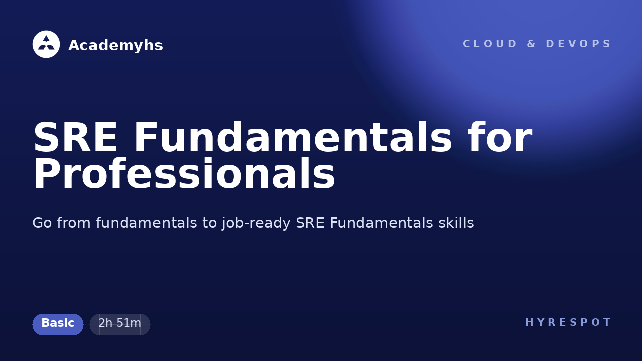 SRE Fundamentals for Professionals