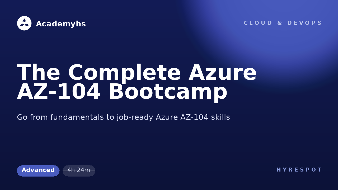 The Complete Azure AZ-104 Bootcamp