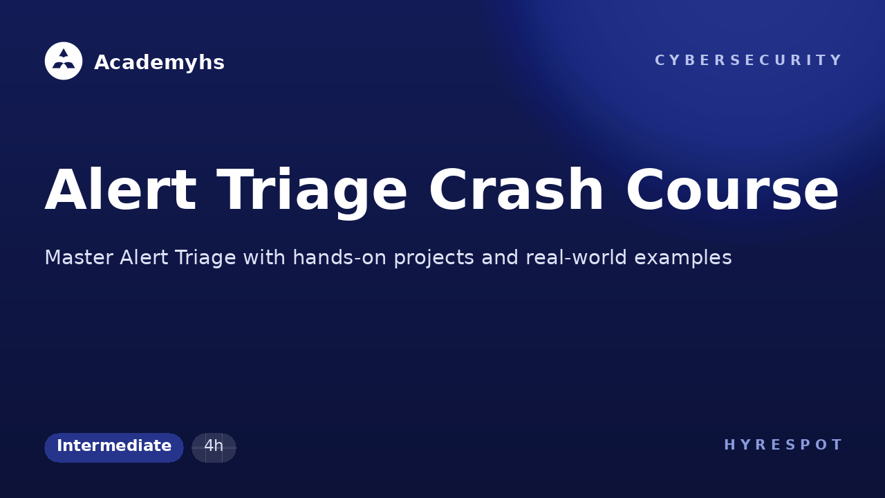 Alert Triage Crash Course