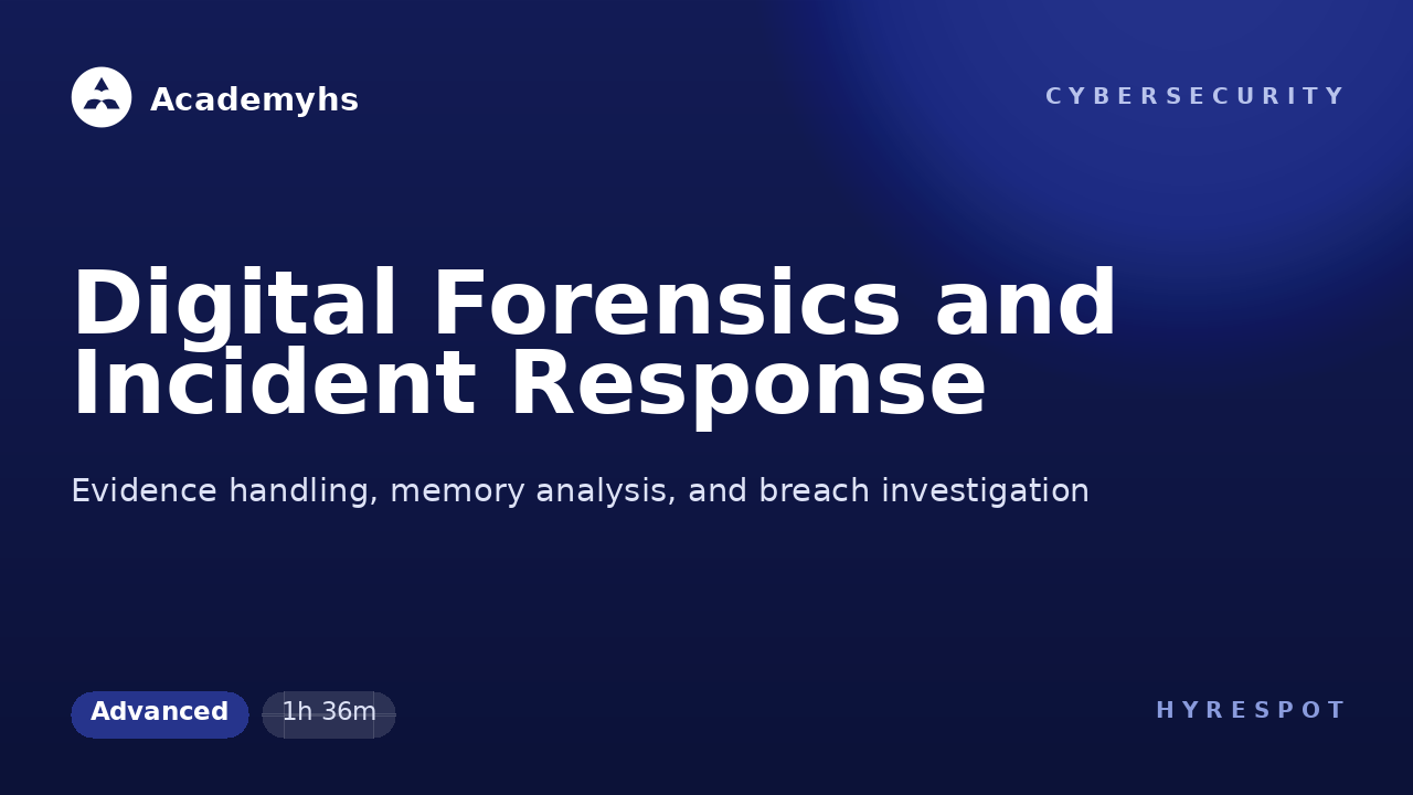 Digital Forensics and Incident Response