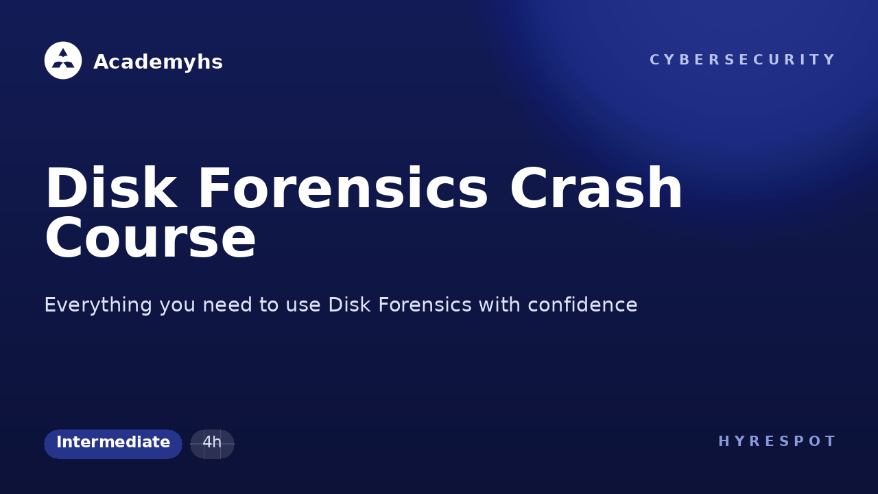 Disk Forensics Crash Course