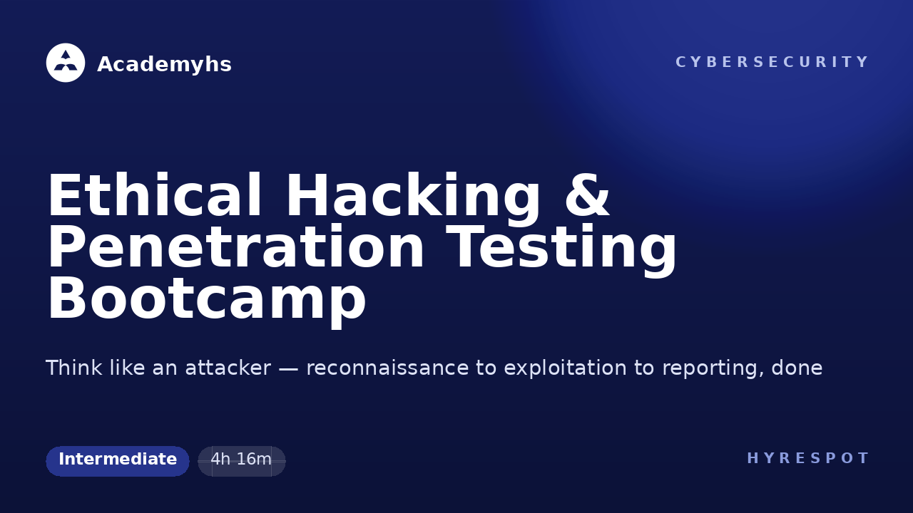 Ethical Hacking & Penetration Testing Bootcamp