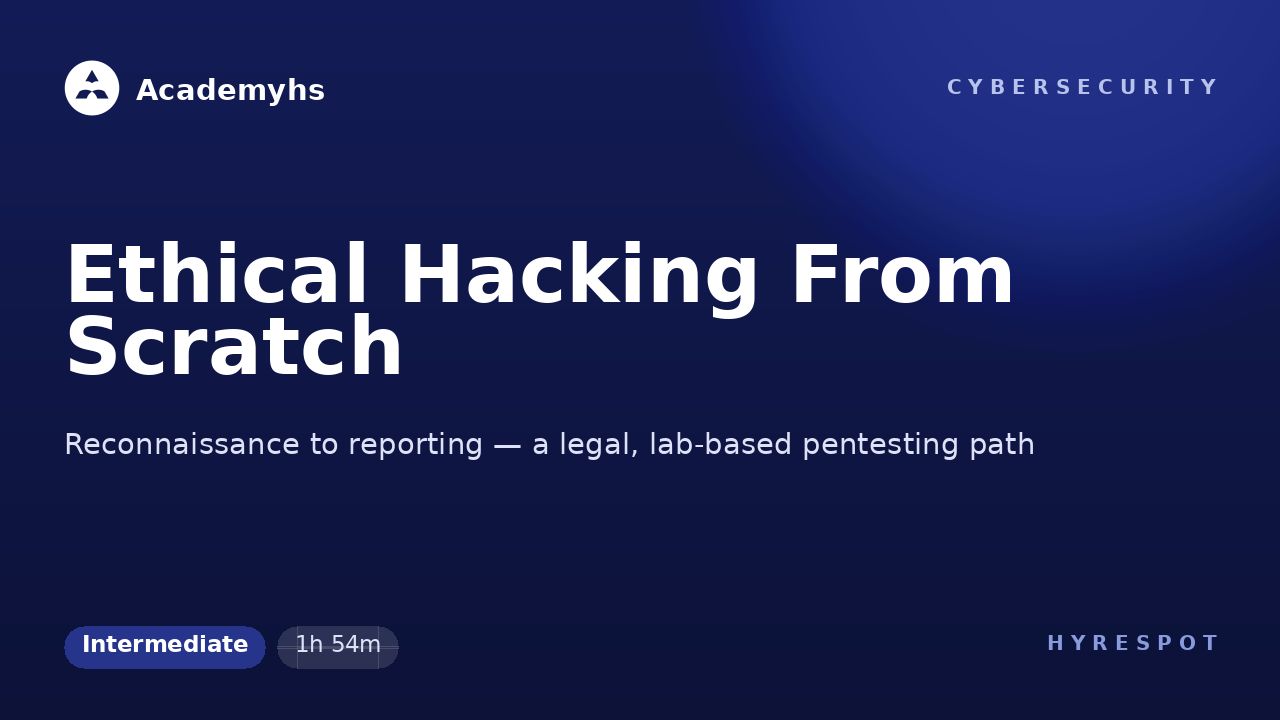 Ethical Hacking From Scratch