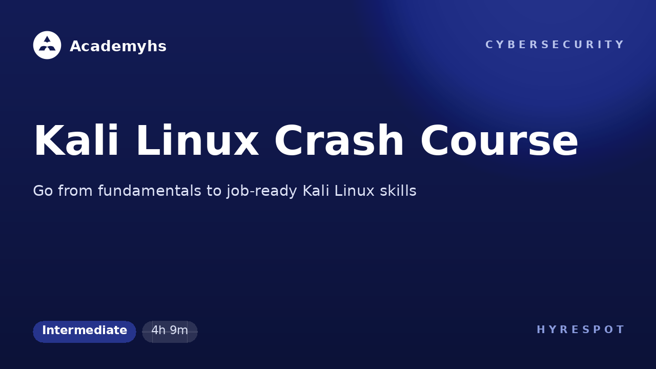 Kali Linux Crash Course