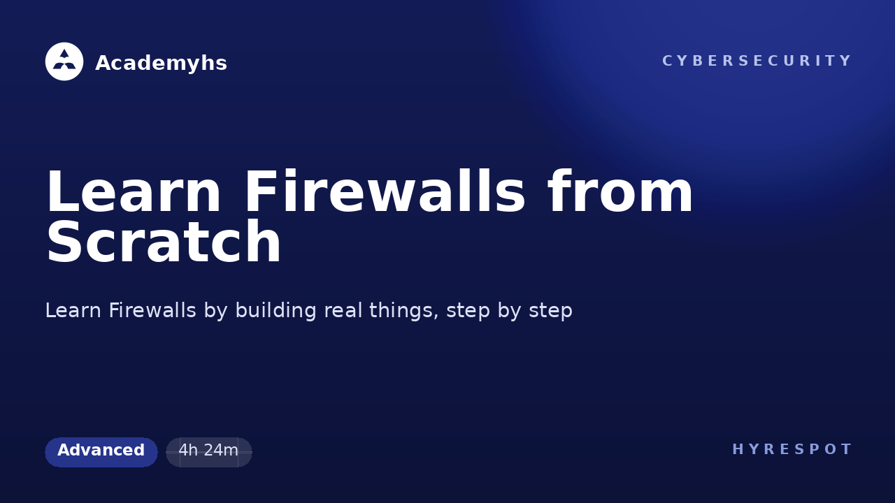 Learn Firewalls from Scratch
