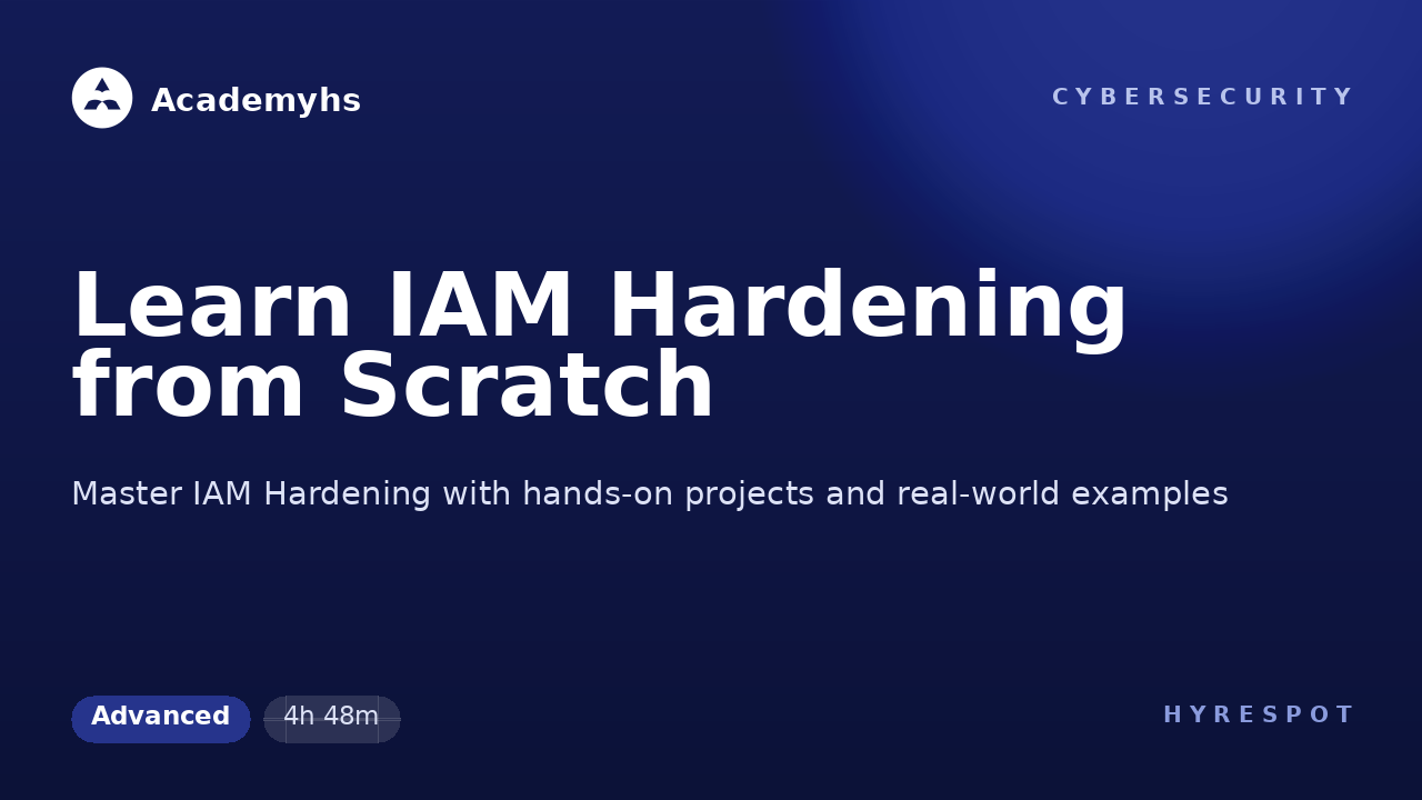 Learn IAM Hardening from Scratch