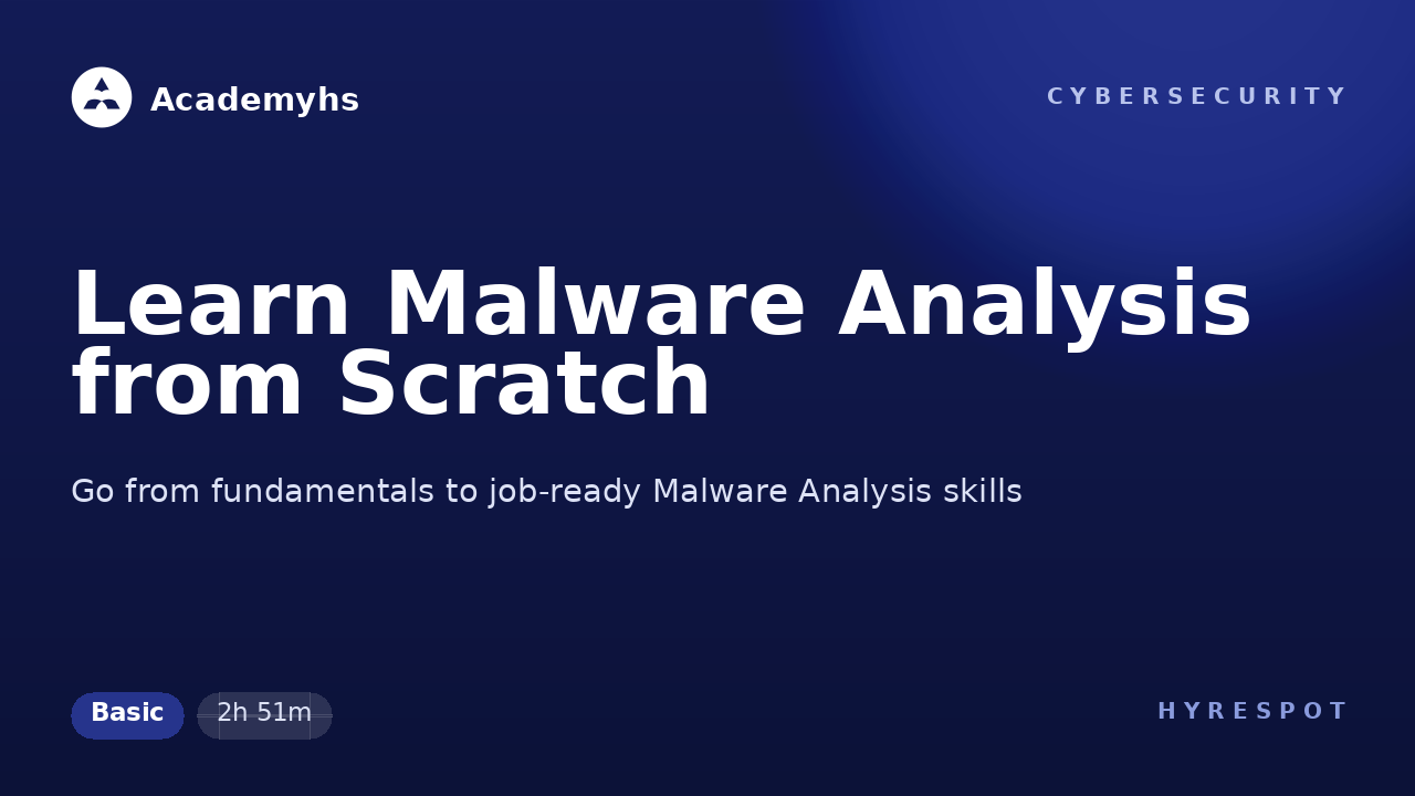 Learn Malware Analysis from Scratch