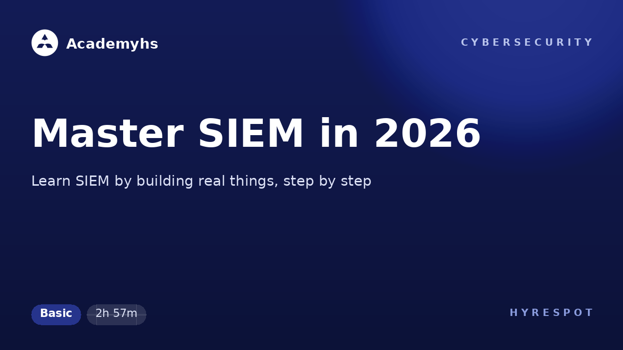 Master SIEM in 2026