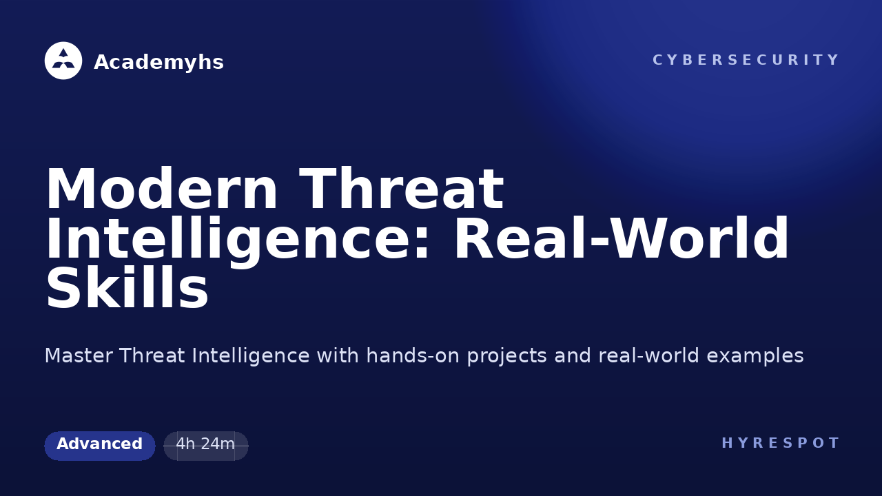 Modern Threat Intelligence: Real-World Skills