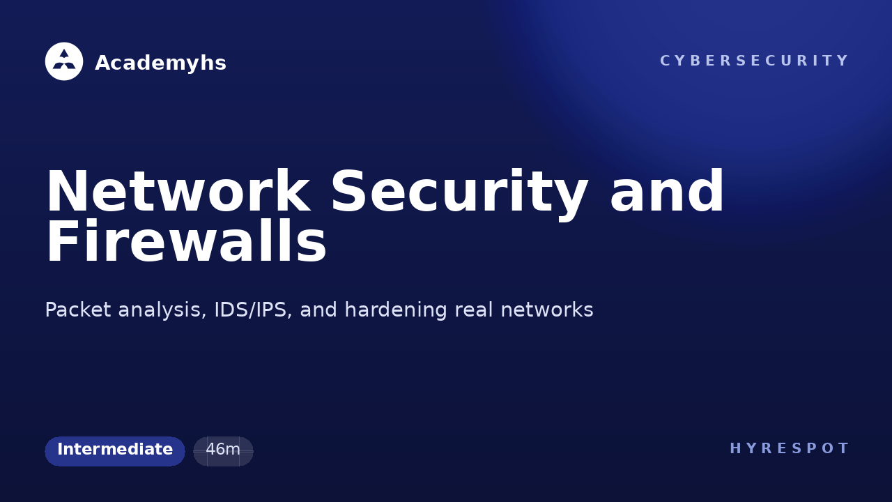 Network Security and Firewalls