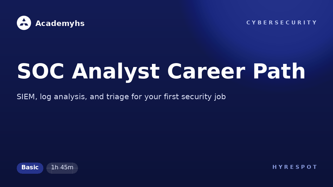 SOC Analyst Career Path