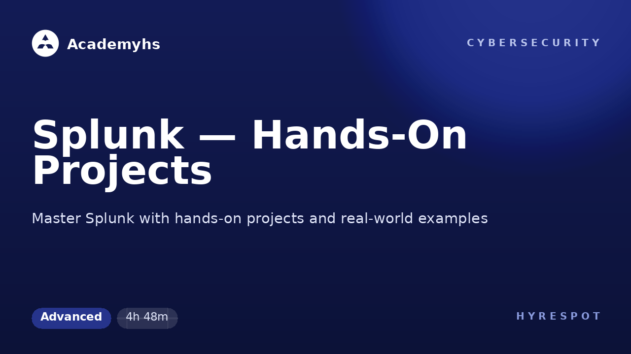 Splunk — Hands-On Projects