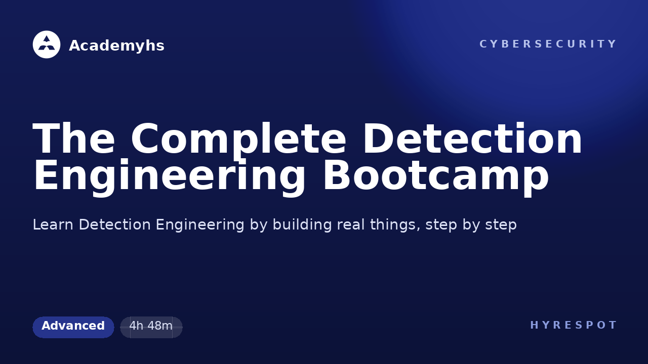 The Complete Detection Engineering Bootcamp